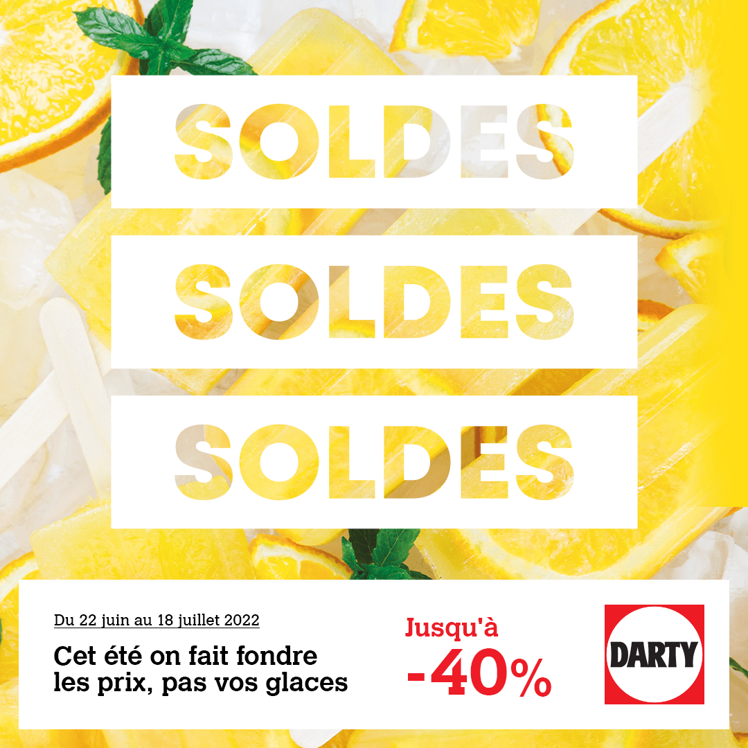 SOLDES du 22 juin au 18 juillet 2022. Jusqu'à -40%