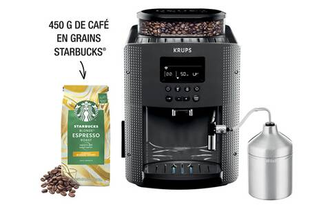 KRUPS YY4539FD ESSENTIAL GRISE AVEC MOUSSEUR